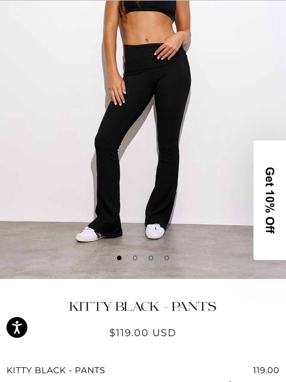 Black Ribbed Pants Set - Picture 2 of 8